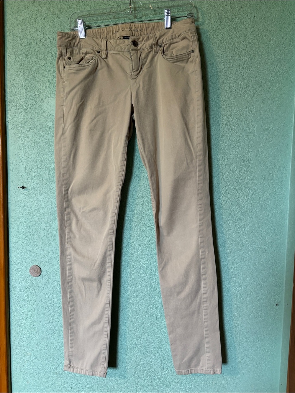 Banana Republic Skinny Stretch Cream Chinos Women’s Size 6 - Good